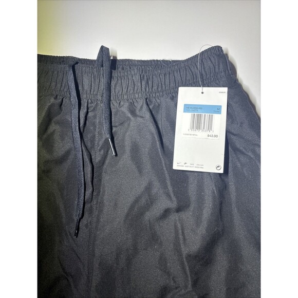 Nike Men’s Swim Trunks Medium Black – Drawstring Shorts w/ Logo & Pocket - Picture 4 of 7